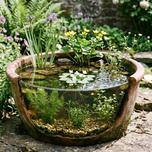 Indoor container pond plant - pond,