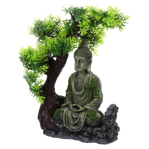 Resin aquarium ornament green - resin,