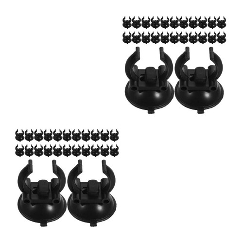 60pcs black abs reusable - black,